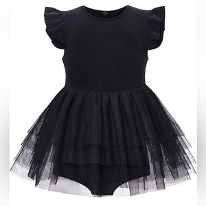 O2 Baby Black Dress Onsie size 12-18 months